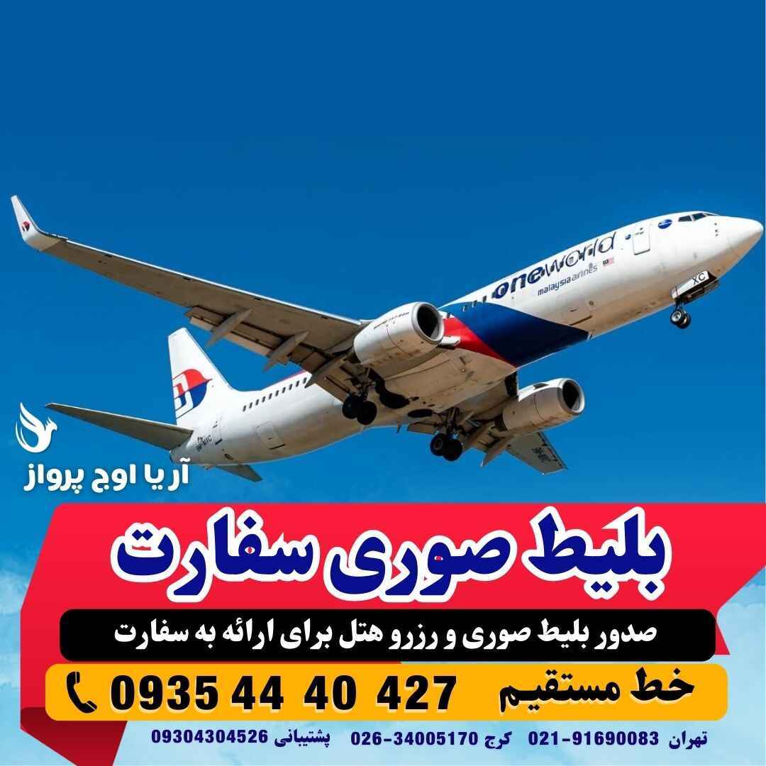  قیمت رزرو بلیط سوری هواپیما برای سفارت Booking a formal plane ticket for the embassy 